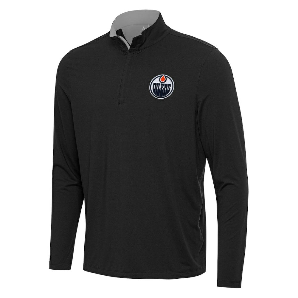 Edmonton Oilers Antigua Content Quarter-Zip Pullover Top Sale