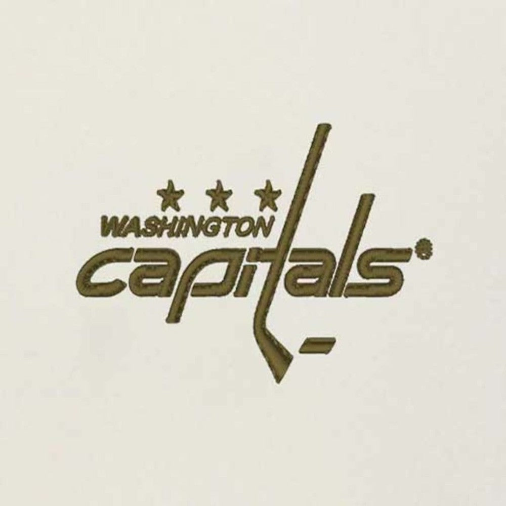 Washington Capitals Antigua Intrepid Sand Raglan Long Sleeve Hoodie T-Shirt On Sale