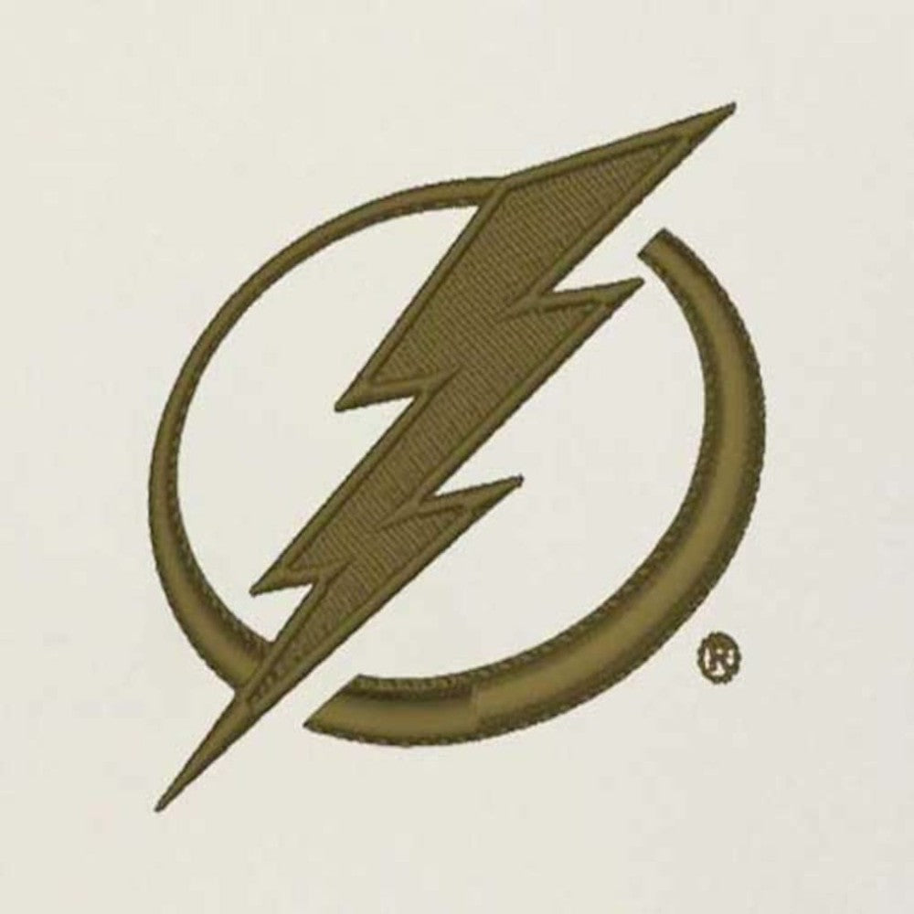Tampa Bay Lightning Antigua Intrepid Sand Raglan Long Sleeve Hoodie T-Shirt On Sale
