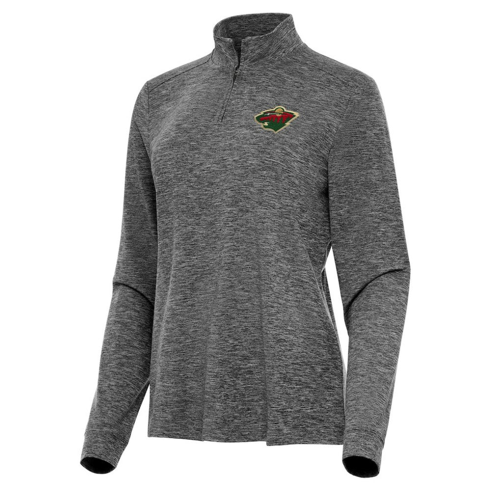 Minnesota Wild Antigua Women's Mentor Quarter-Zip Mock Long Sleeve Top On Sale