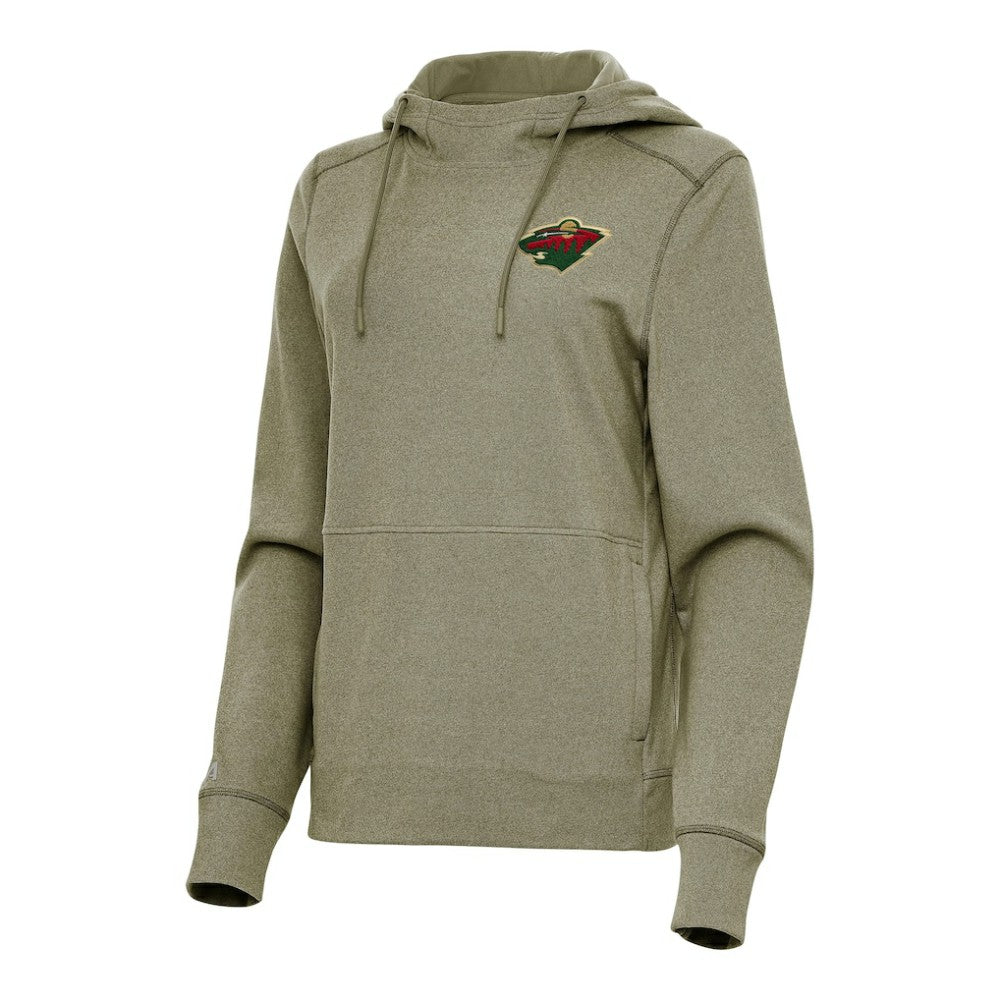 Minnesota Wild Antigua Women's Justice Pullover Hoodie On Sale