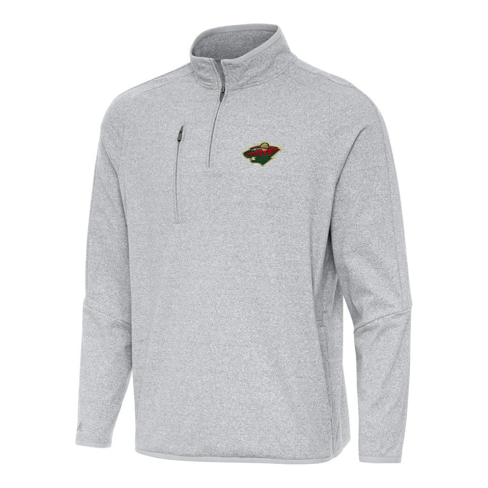 Minnesota Wild Antigua Certain Quarter-Zip Tri-Blend Sweatshirt Sale