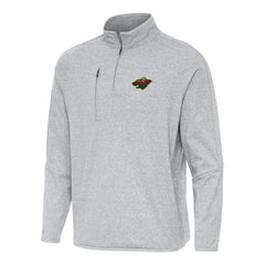 Minnesota Wild Antigua Certain Quarter-Zip Tri-Blend Sweatshirt Sale