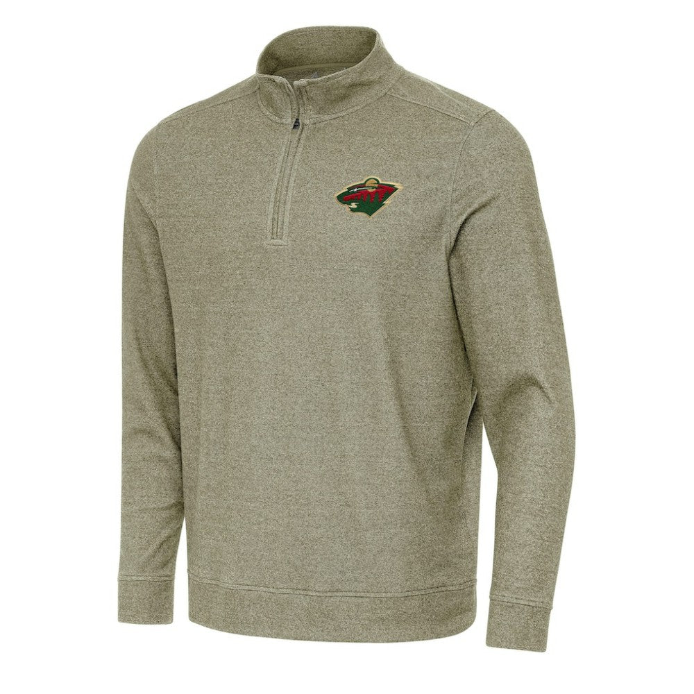 Minnesota Wild Antigua Subtle Quarter-Zip Sweatshirt On Sale