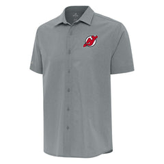 New Jersey Devils Antigua Activate Woven Short Sleeve Button-Up Shirt Outlet