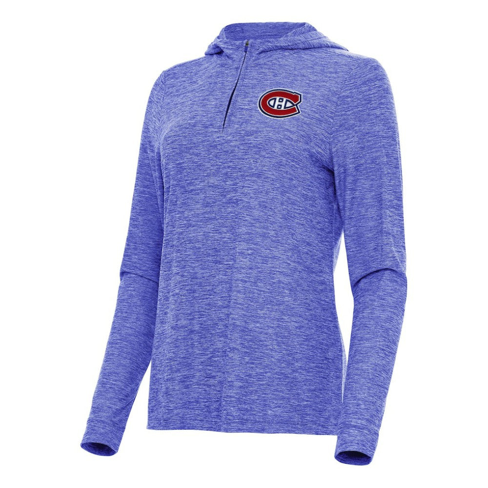 Montreal Canadiens Antigua Women's Daybreak Quarter-Zip Hoodie For Sale