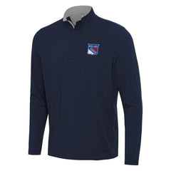 New York Rangers Antigua Content Quarter-Zip Pullover Top On Sale