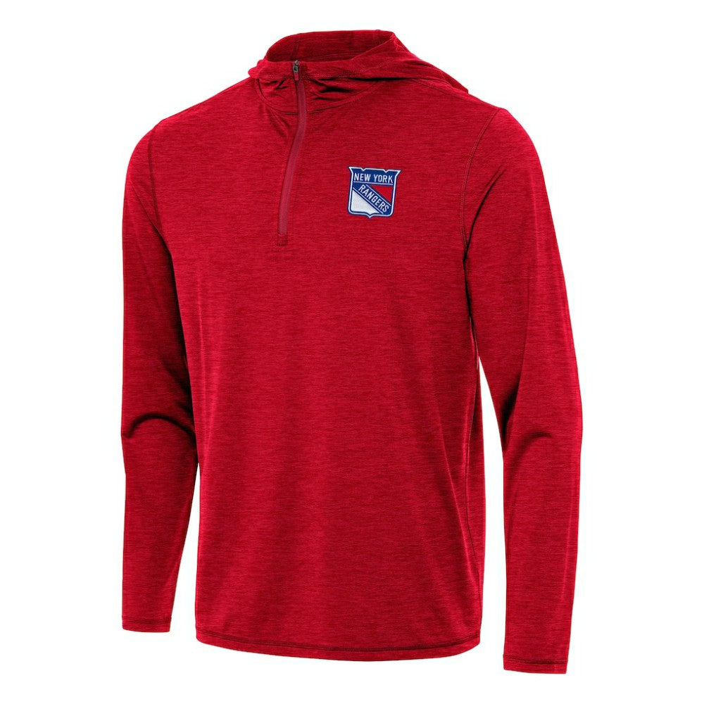 New York Rangers Antigua Tidy Quarter-Zip Hoodie On Sale