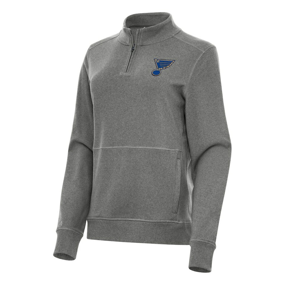 St. Louis Blues Antigua Women's Crush Quarter-Zip Fleece Sweatshirt Outlet