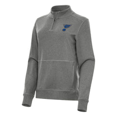 St. Louis Blues Antigua Women's Crush Quarter-Zip Fleece Sweatshirt Outlet