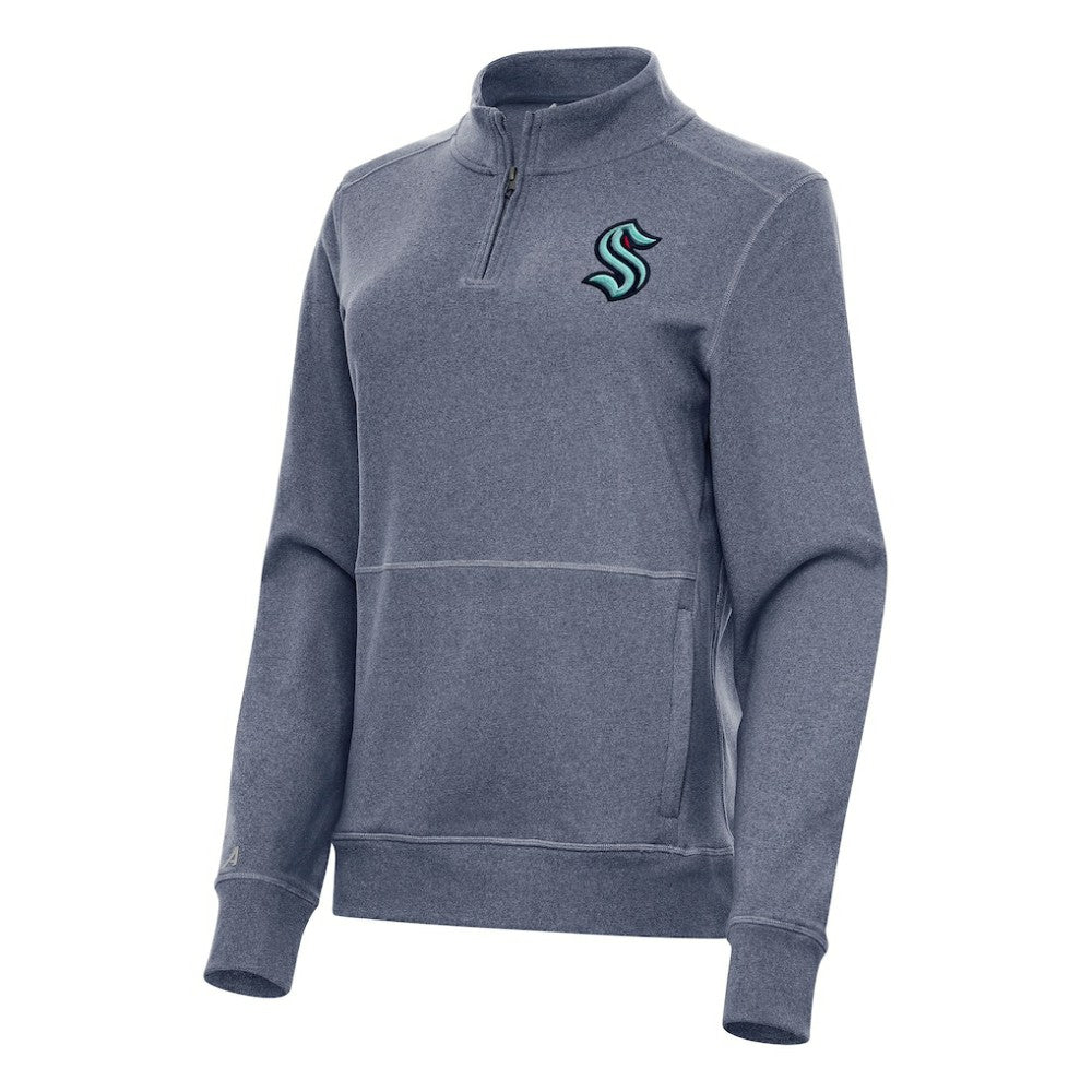 Seattle Kraken Antigua Women's Crush Quarter-Zip Fleece Sweatshirt For Sale