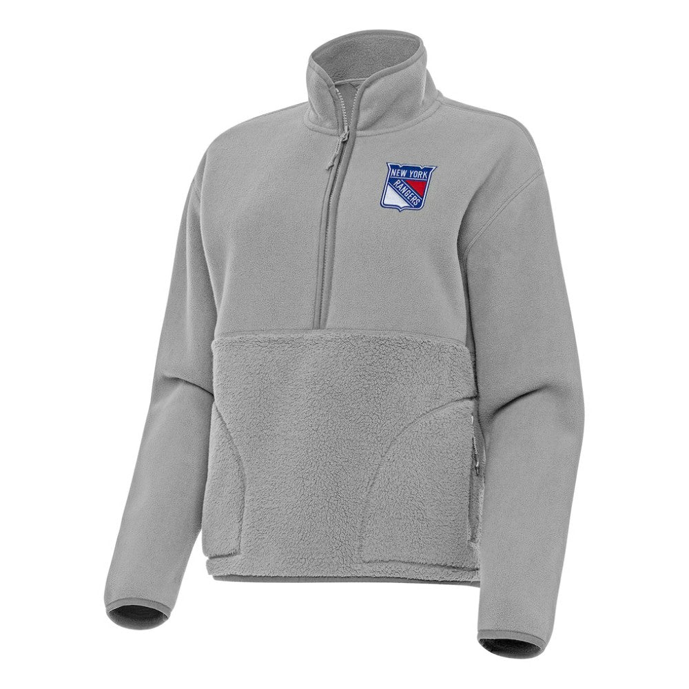 New York Rangers Antigua Women's Figure Half-Zip Pullover Sweatshirt Outlet
