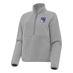 New York Rangers Antigua Women's Figure Half-Zip Pullover Sweatshirt Outlet