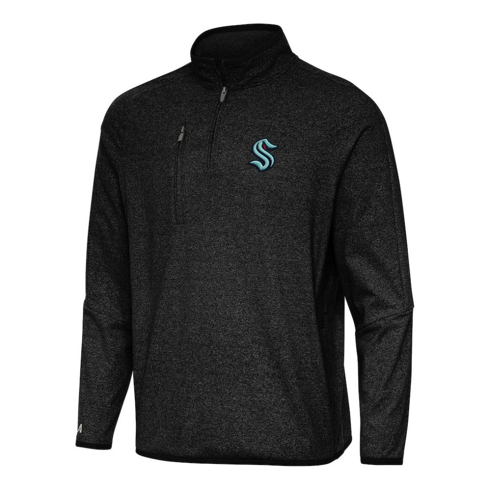 Seattle Kraken Antigua Certain Quarter-Zip Tri-Blend Sweatshirt Sale
