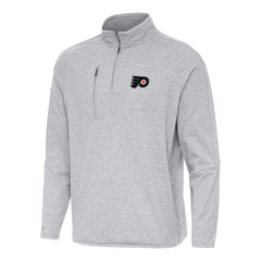 Philadelphia Flyers Antigua Certain Quarter-Zip Tri-Blend Sweatshirt For Sale