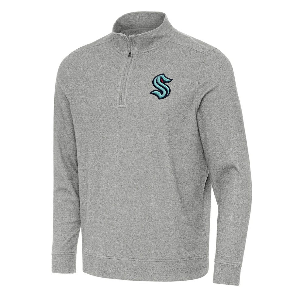 Seattle Kraken Antigua Subtle Quarter-Zip Sweatshirt Sale