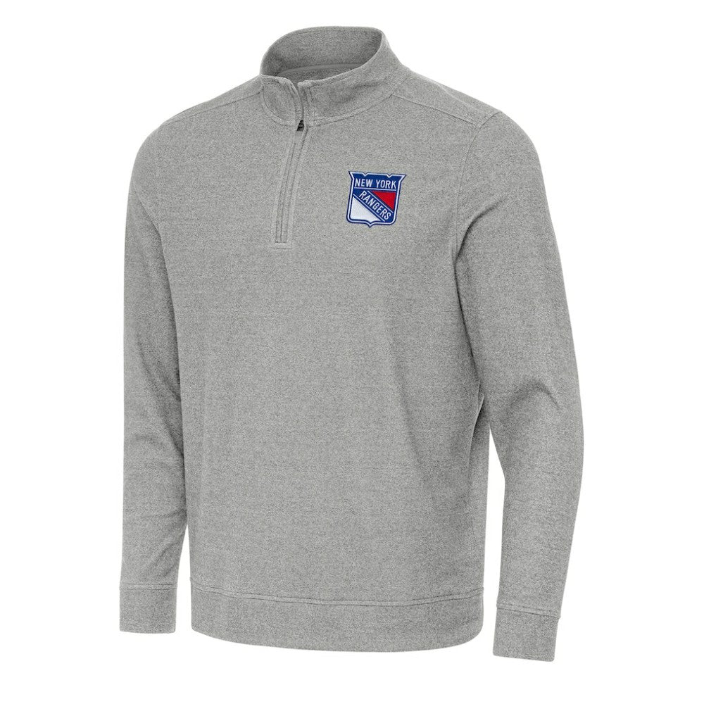 New York Rangers Antigua Subtle Quarter-Zip Sweatshirt For Sale