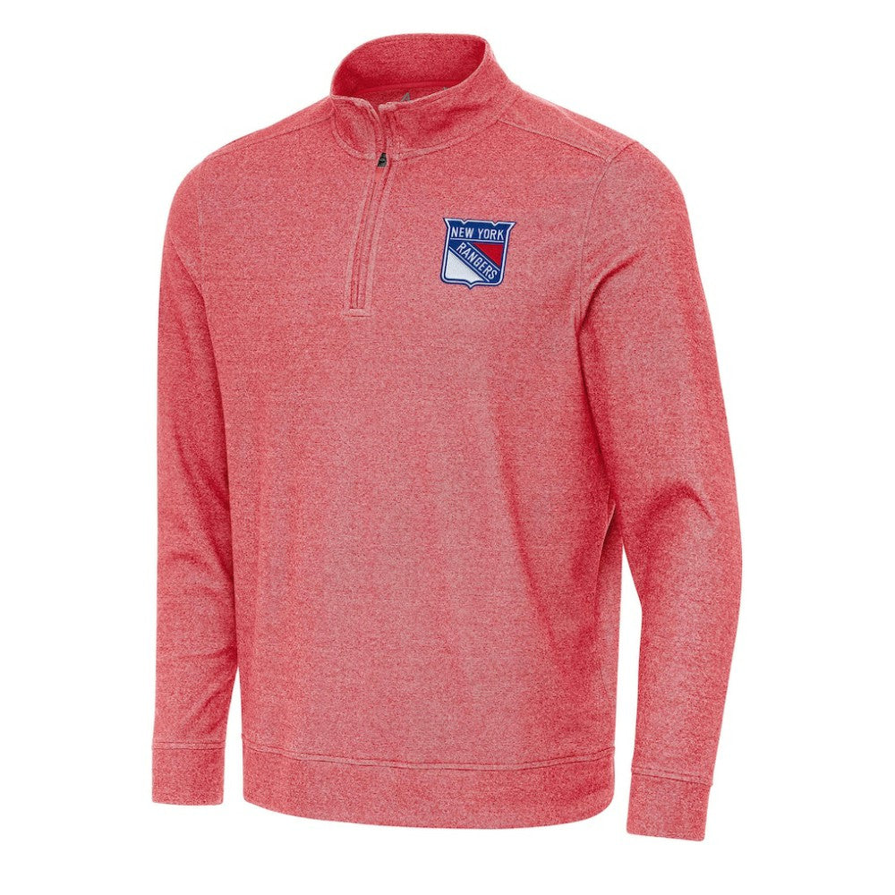 New York Rangers Antigua Subtle Quarter-Zip Sweatshirt Outlet