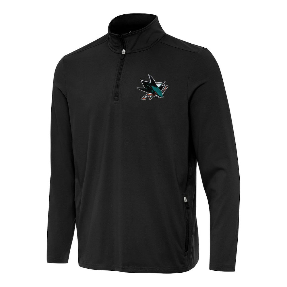 San Jose Sharks Antigua Perilous Quarter-Zip Sweatshirt On Sale