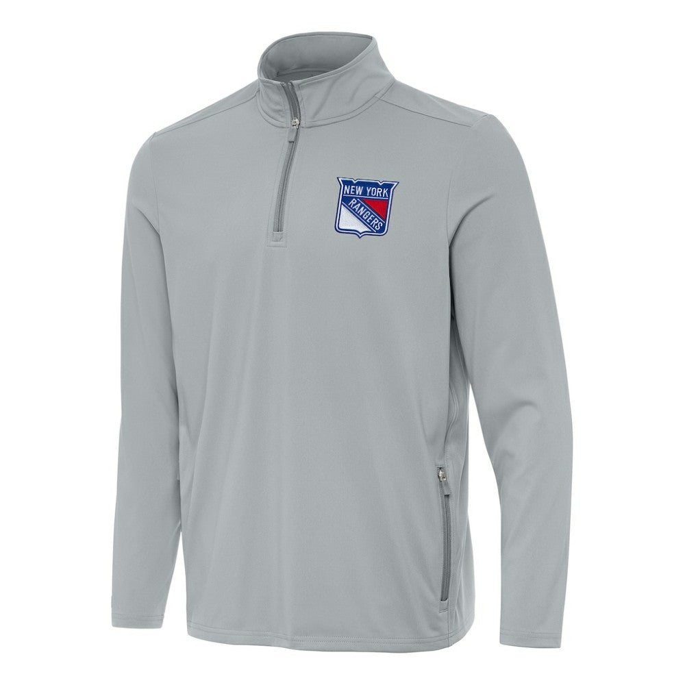 New York Rangers Antigua Perilous Quarter-Zip Sweatshirt Discount