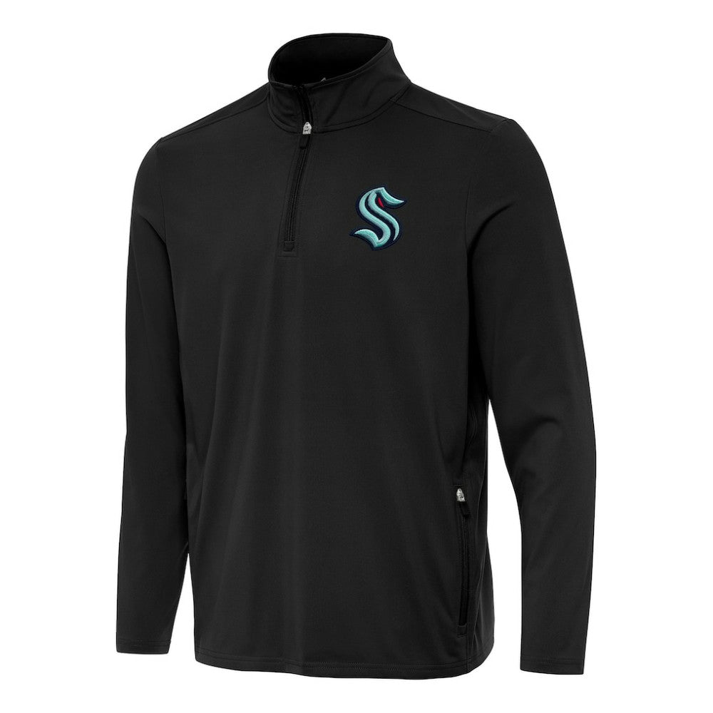 Seattle Kraken Antigua Perilous Quarter-Zip Sweatshirt Discount
