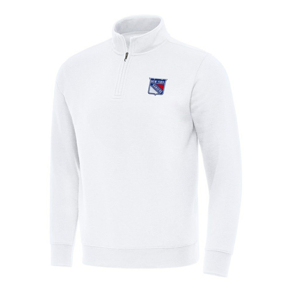 New York Rangers Antigua Victory Quarter-Zip Mock Sweatshirt On Sale