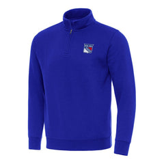 New York Rangers Antigua Victory Quarter-Zip Mock Sweatshirt For Sale