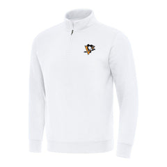 Pittsburgh Penguins Antigua Victory Quarter-Zip Mock Sweatshirt Sale