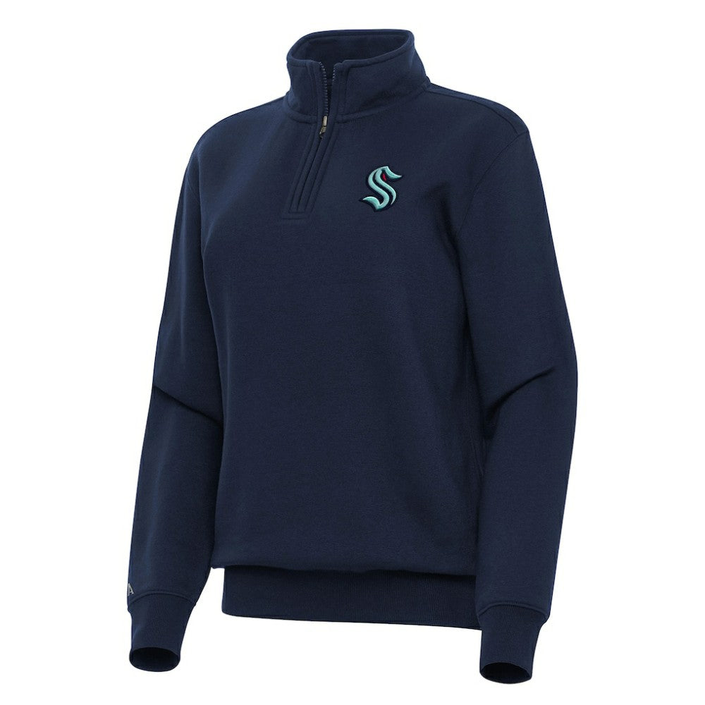 Seattle Kraken Antigua Women's Victory Quarter-Zip Sweatshirt Outlet