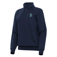Seattle Kraken Antigua Women's Victory Quarter-Zip Sweatshirt Outlet