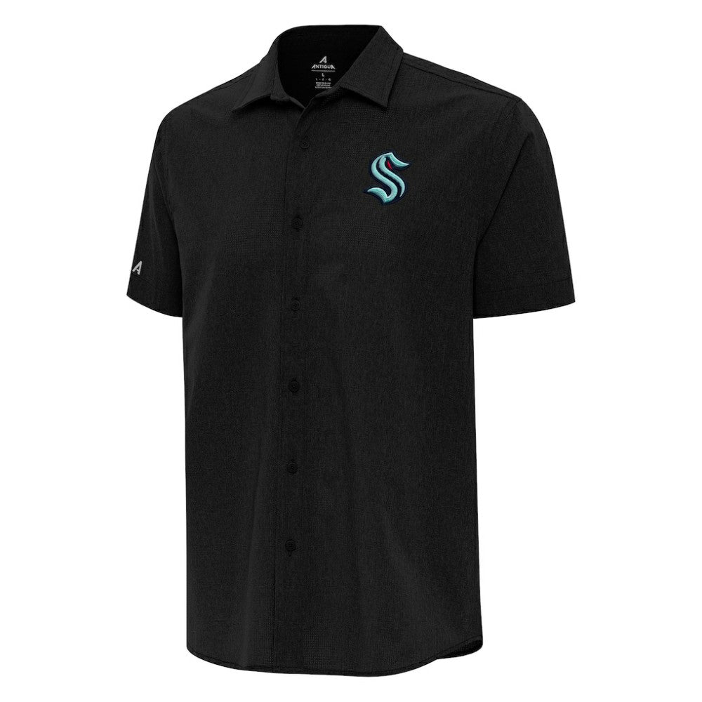 Seattle Kraken Antigua Activate Woven Short Sleeve Button-Up Shirt Discount