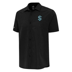 Seattle Kraken Antigua Activate Woven Short Sleeve Button-Up Shirt Discount