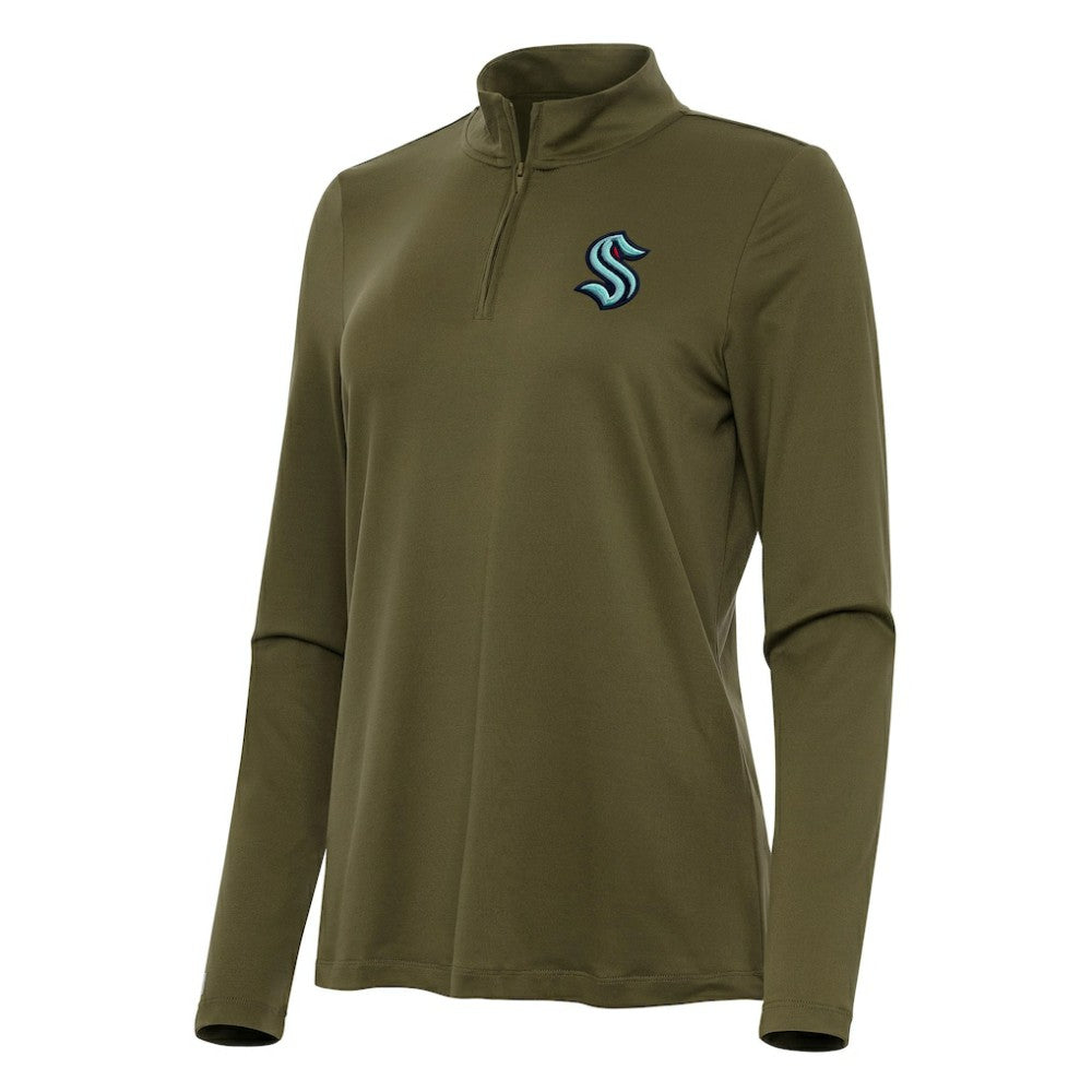 Seattle Kraken Antigua Women's Reprocess Quarter-Zip Top For Sale