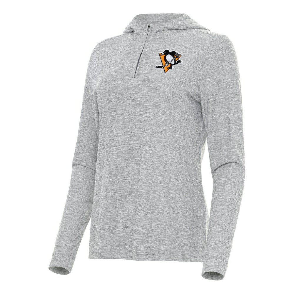 Pittsburgh Penguins Antigua Women's Daybreak Quarter-Zip Hoodie For Sale