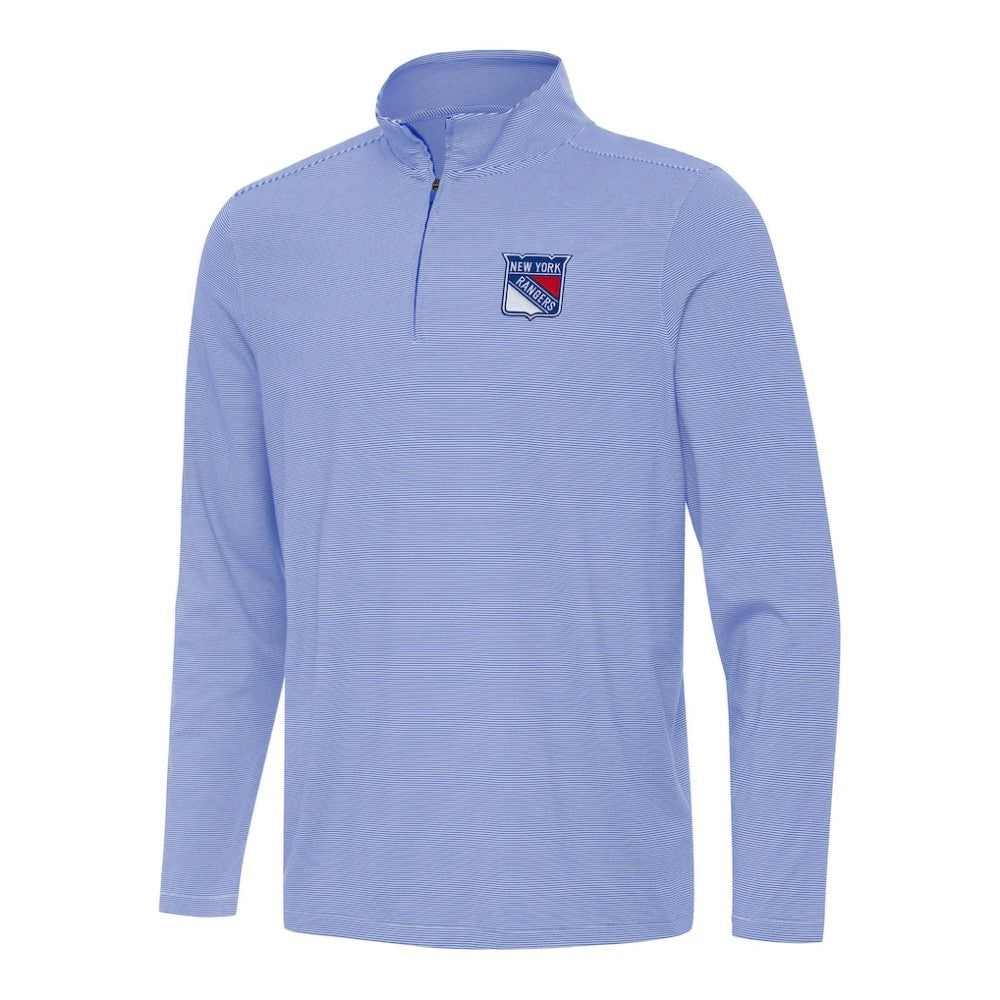 New York Rangers Antigua Twine Quarter-Zip Top On Sale