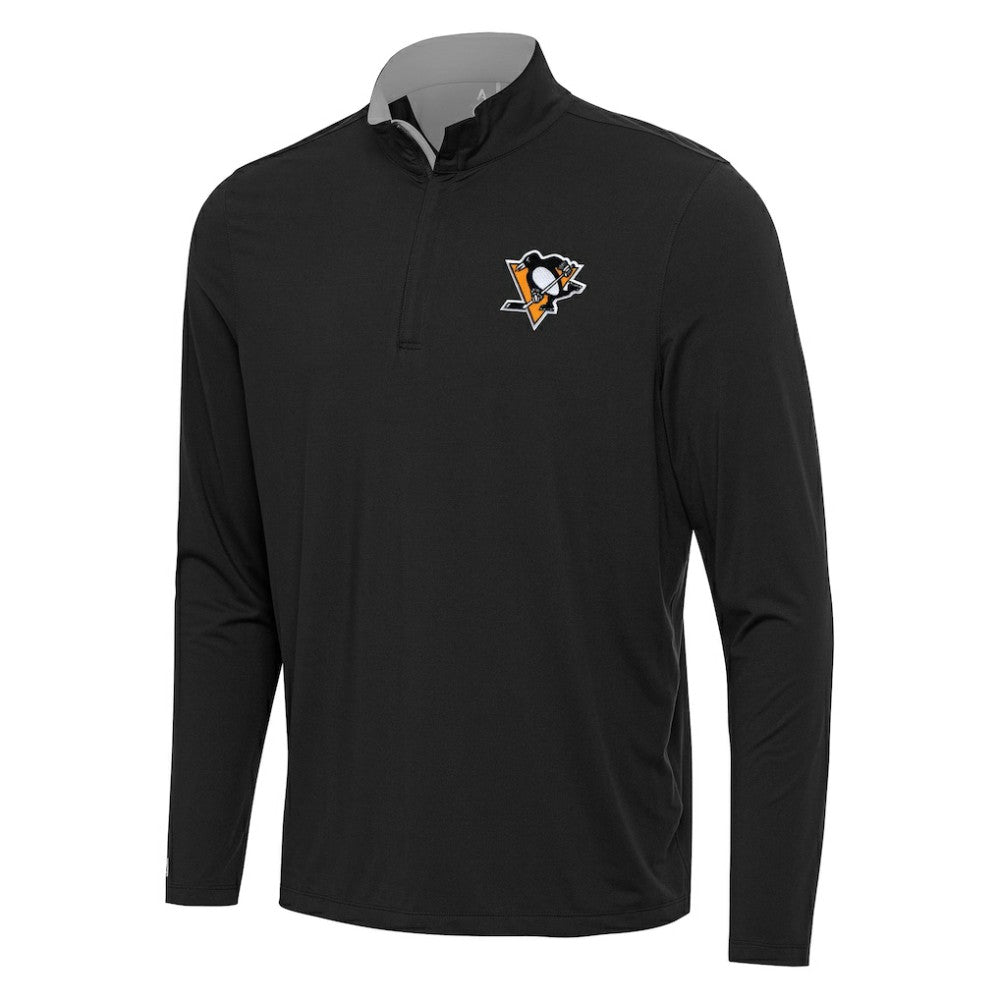 Pittsburgh Penguins Antigua Content Quarter-Zip Pullover Top On Sale
