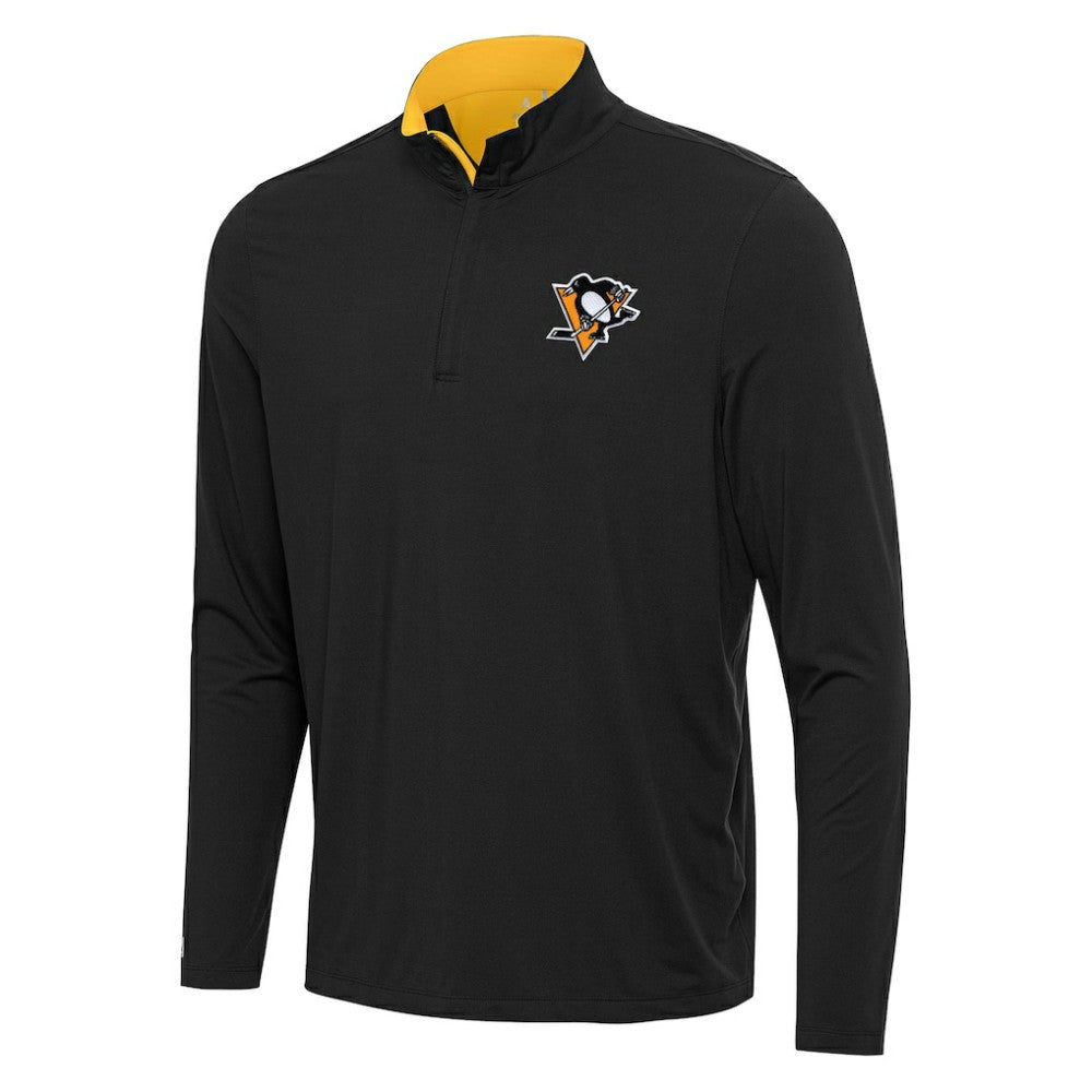 Pittsburgh Penguins Antigua Content Quarter-Zip Pullover Top Online