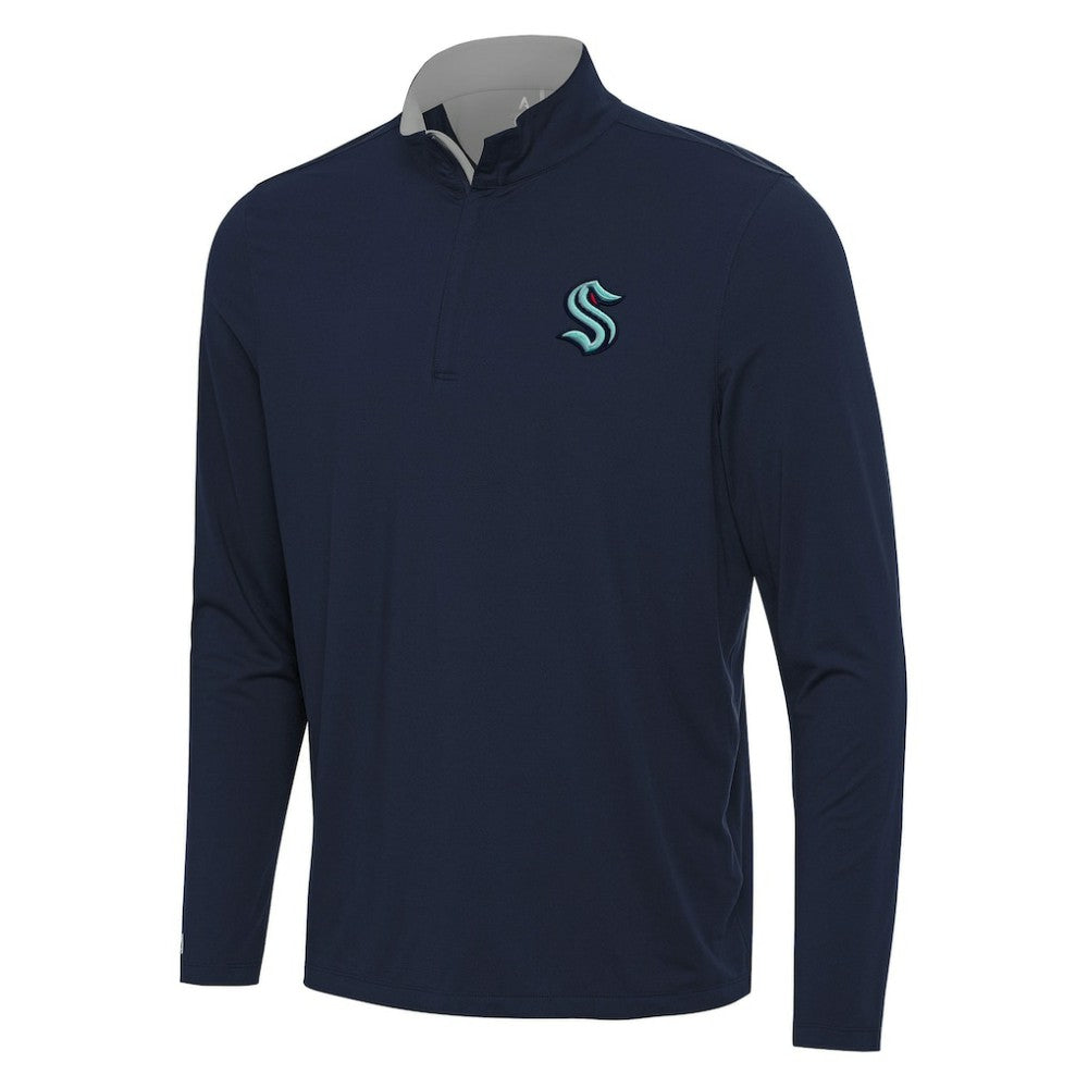 Seattle Kraken Antigua Content Quarter-Zip Pullover Top Outlet