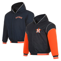 Houston Astros JH Design Youth Reversible Fleece Full-Snap Hoodie Jacket | MLB US