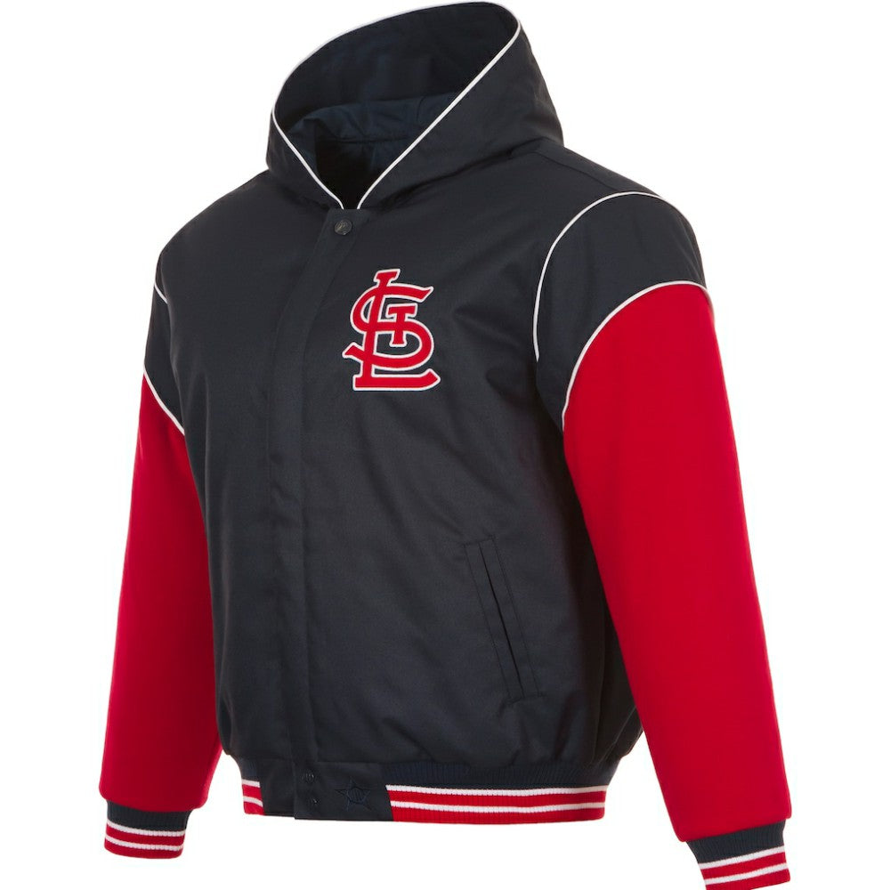St. Louis Cardinals JH Design Youth Reversible Fleece Full-Snap Hoodie Jacket | MLB New