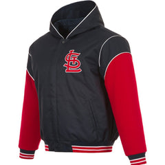 St. Louis Cardinals JH Design Youth Reversible Fleece Full-Snap Hoodie Jacket | MLB New