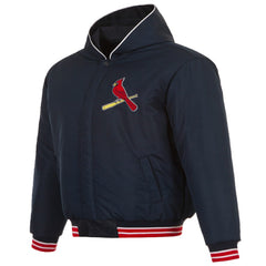 St. Louis Cardinals JH Design Youth Reversible Fleece Full-Snap Hoodie Jacket | MLB New