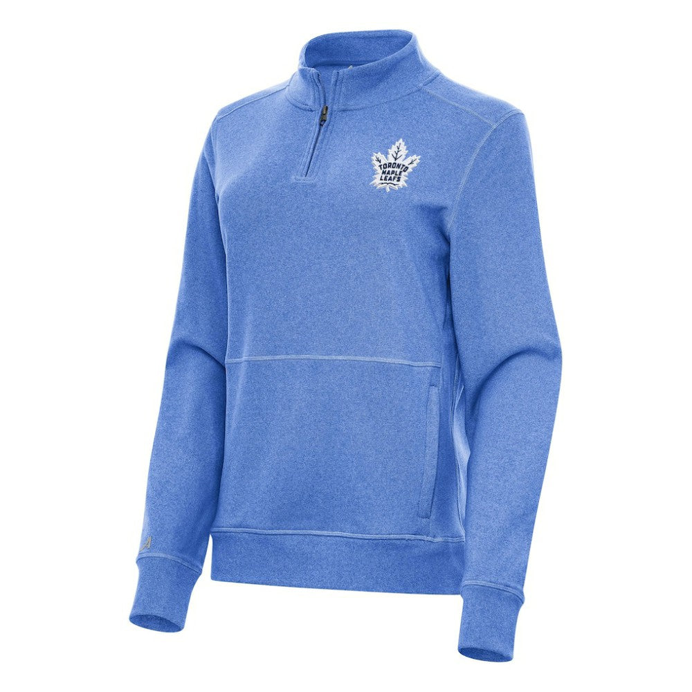 Toronto Maple Leafs Antigua Women's Crush Quarter-Zip Fleece Sweatshirt For Sale
