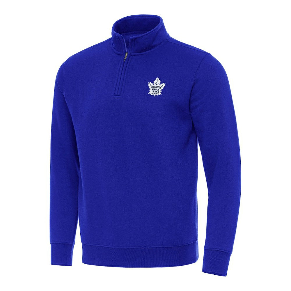 Toronto Maple Leafs Antigua Victory Quarter-Zip Mock Sweatshirt On Sale