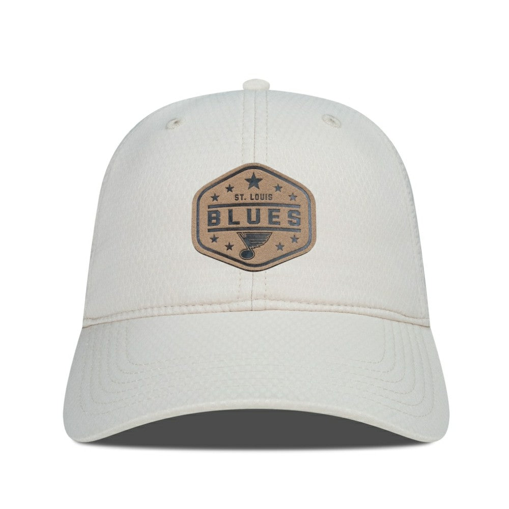 St. Louis Blues Men's Levelwear Faux Leather Patch Unstructured Adjustable Hat On Sale