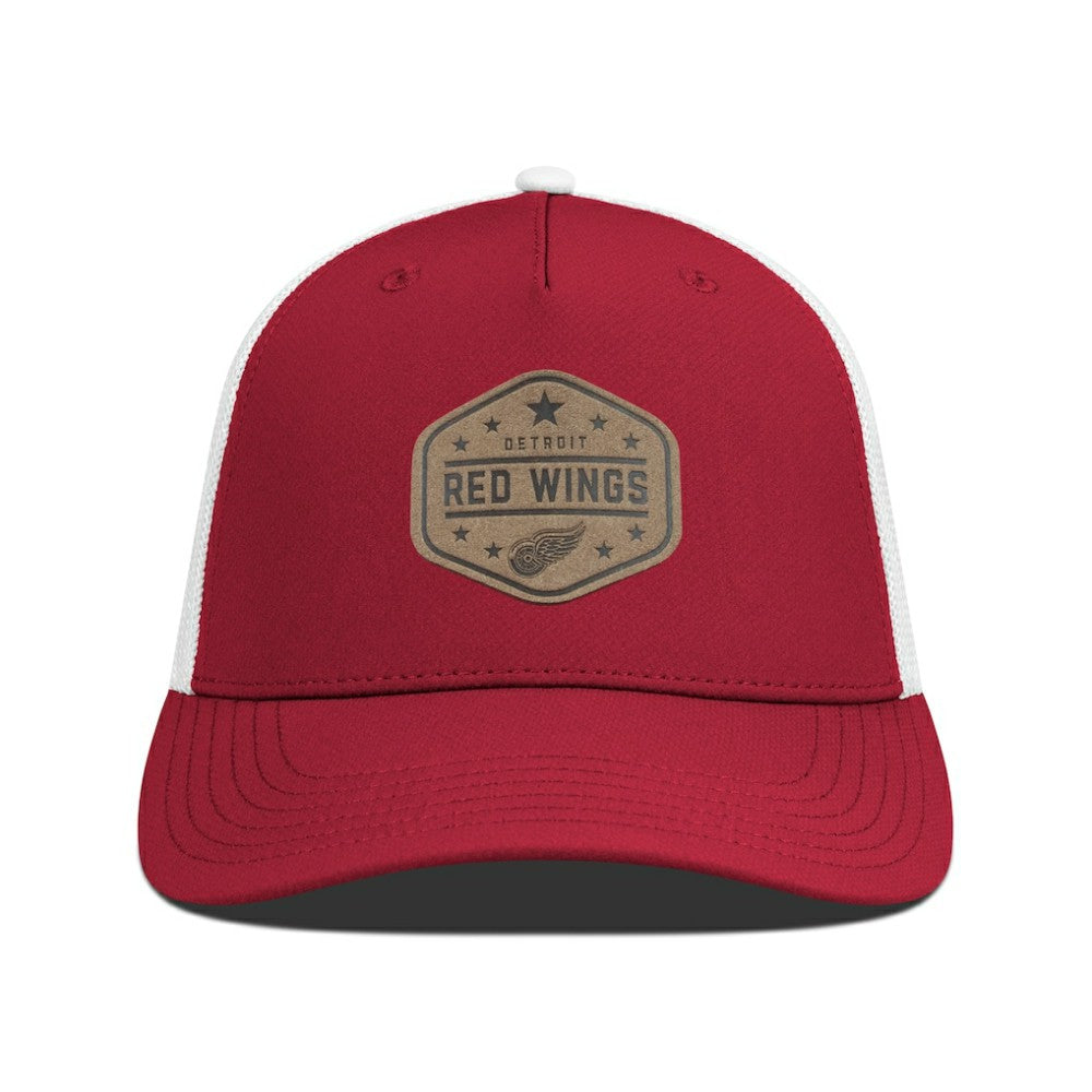 Detroit Red Wings Men's Levelwear Faux Leather Patch Structured Adjustable Hat Sale