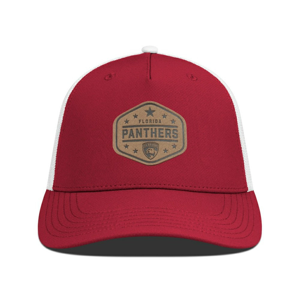 Florida Panthers Men's Levelwear Faux Leather Patch Structured Adjustable Hat Sale