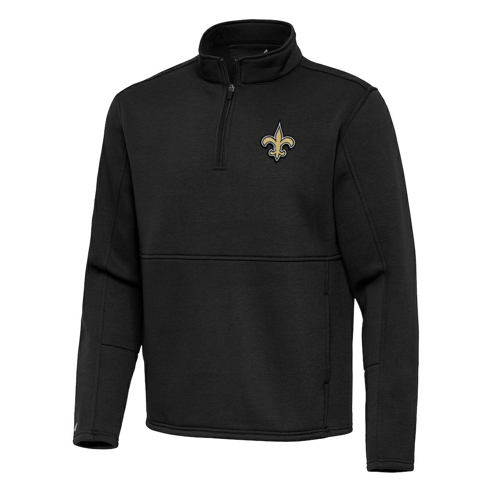 New Orleans Saints  Antigua Twist Quarter-Zip Pullover Jacket