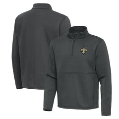 New Orleans Saints  Antigua Twist Quarter-Zip Pullover Jacket