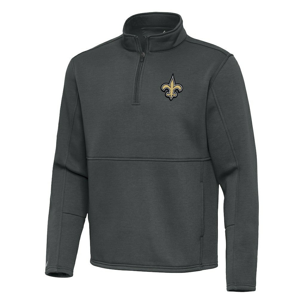 New Orleans Saints  Antigua Twist Quarter-Zip Pullover Jacket